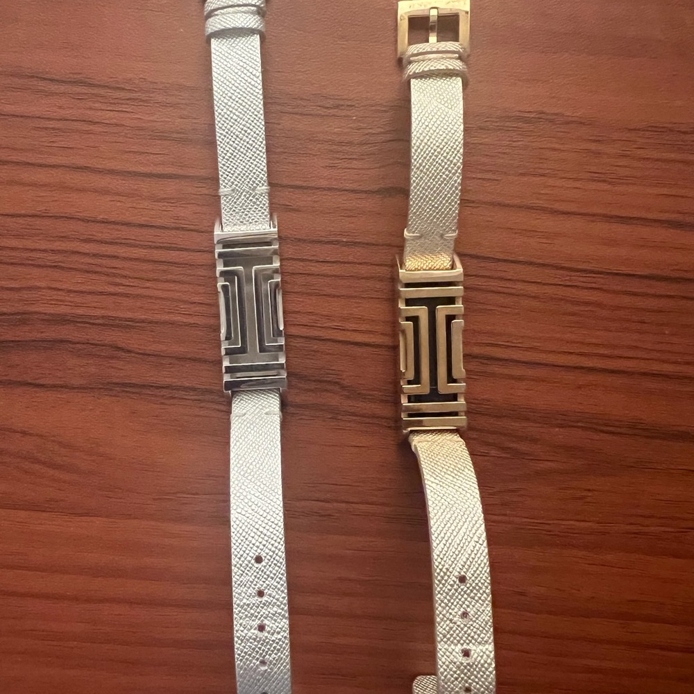 Tory Burch Fitbit flex bracelet/case - set of 2 - gold & silver